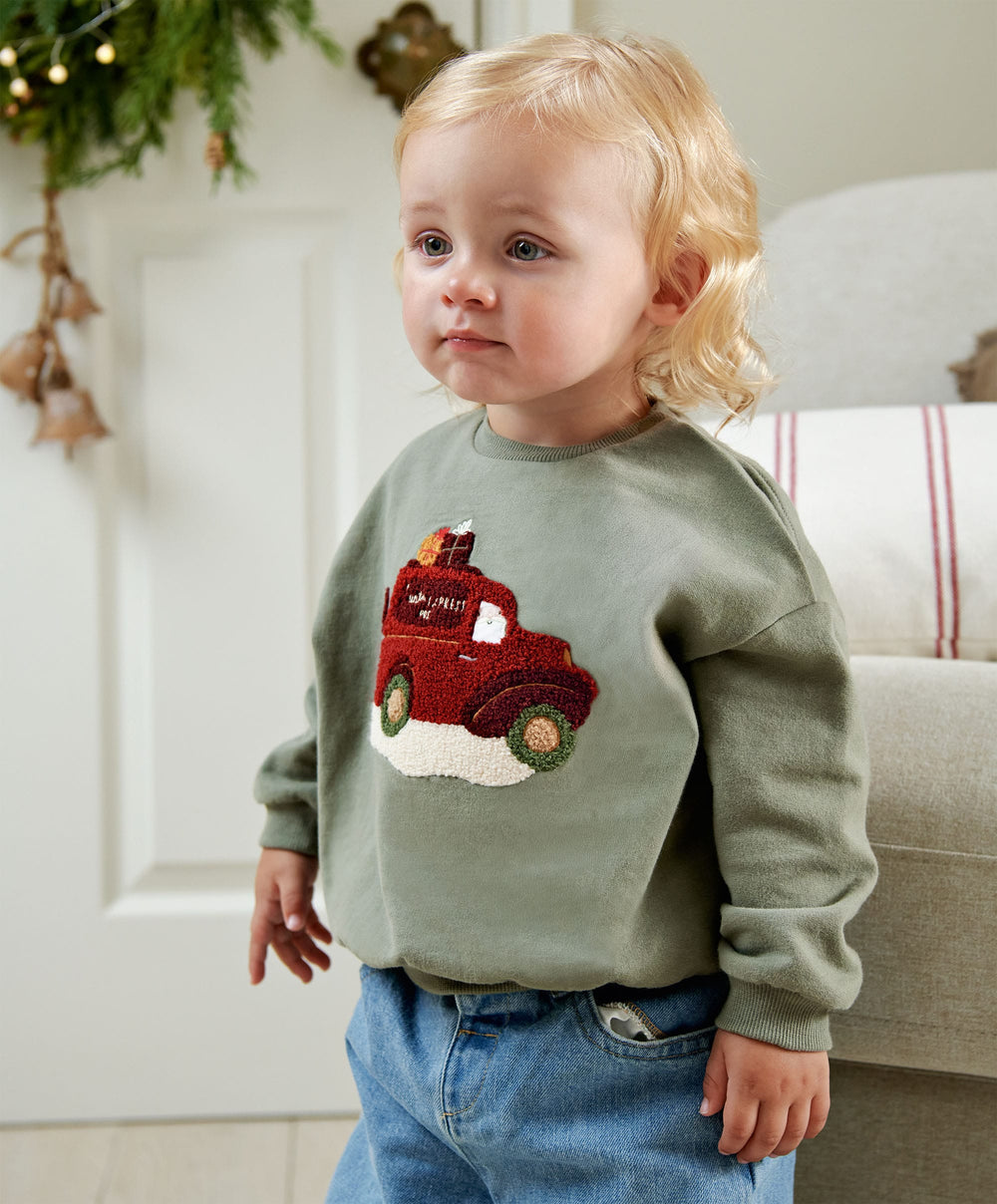 Mamas &amp; Papas Christmas Santa Delivery Van Sweatshirt