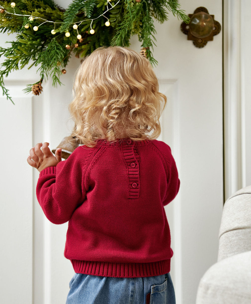 Mamas &amp; Papas Christmas Santa Knitted Jumper