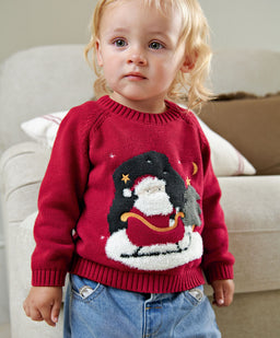 Mamas & Papas Christmas Santa Knitted Jumper