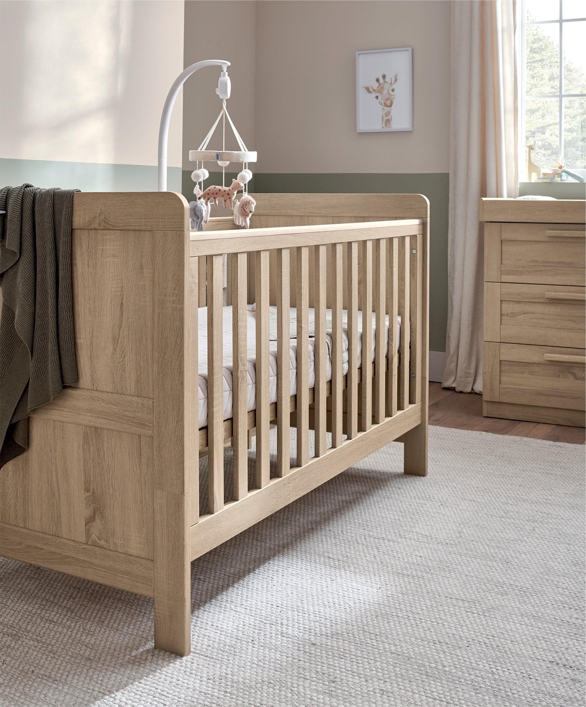 Atlas Cotbed Light Oak Nursery Furniture – Mamas Papas IE