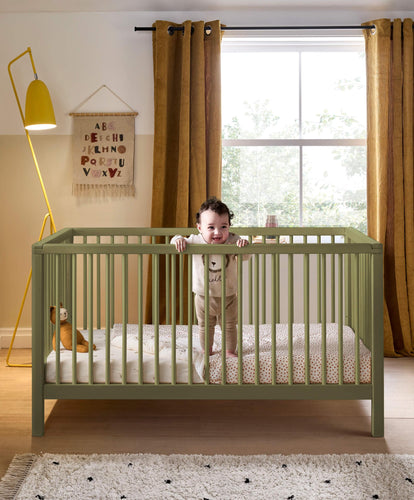 Mamas & Papas Cot Beds Solo Cotbed - Moss Green