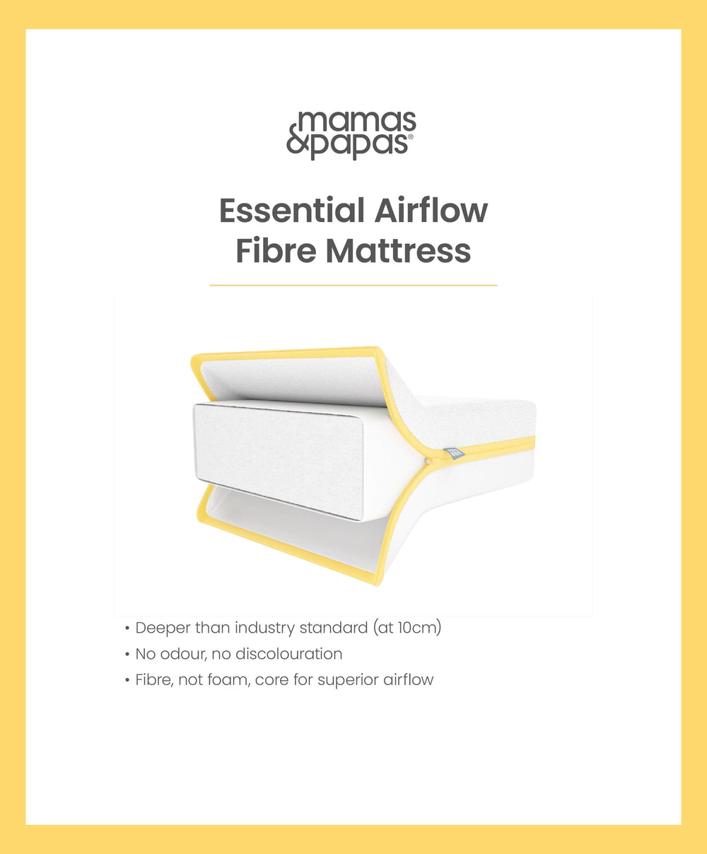 Mamas &amp; Papas Cot Mattresses Essential Airflow Fibre Small Cotbed &amp; Cot Mattress