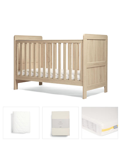Mamas & Papas Cotbed Bundles Atlas Cotbed Bundle (4 Piece) - Light Oak