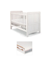 Mamas & Papas Cotbed Bundles Atlas Cotbed & Luxury Hybrid Twin Mattress Bundle - Nimbus White