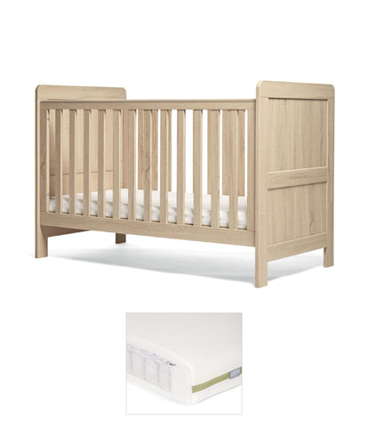 Mamas & Papas Cotbed Bundles Atlas Cotbed & Premium Pocket Spring Mattress Bundle - Light Oak