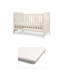 Mamas & Papas Cotbed Bundles Atlas Cotbed with Luxury Hybrid Twin Cotbed Mattress - Stone