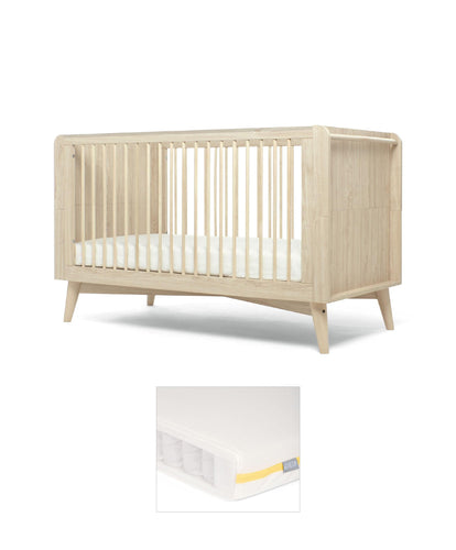 Mamas & Papas Cotbed Bundles Coxley Cotbed & Essential Airflow Pocket Spring Mattress Bundle - Natural