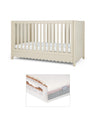 Mamas & Papas Cotbed Bundles Eryn Cotbed with Luxury Hybrid Twin Cotbed Mattress - Cashmere