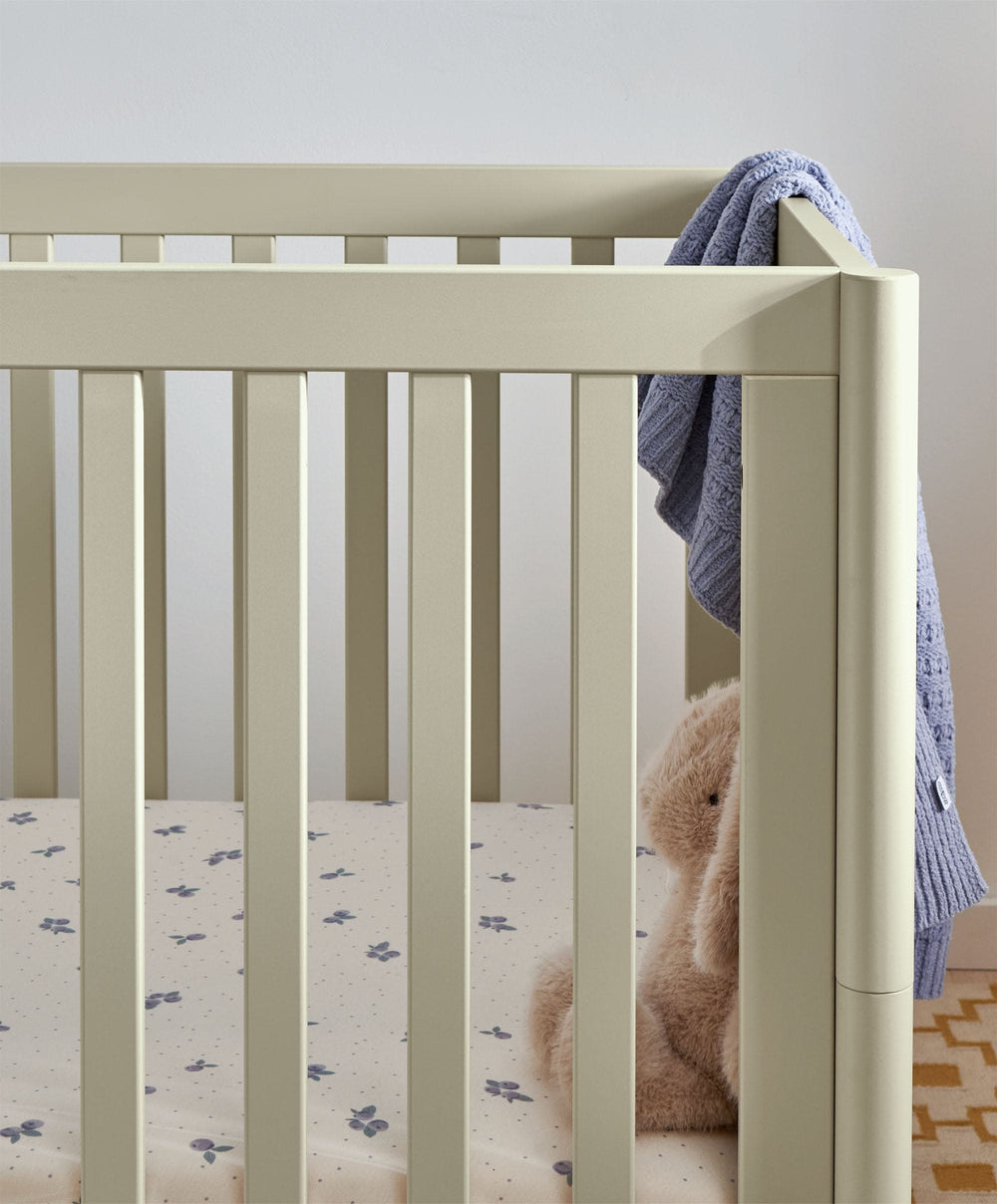 Mamas &amp; Papas Cotbed Bundles Eryn Cotbed with Premium Pocket Spring Cotbed Mattress - Willow Green