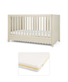 Mamas & Papas Cotbed Bundles Eryn Cotbed with Signature Airflow Pocket Spring Cotbed Mattress - Cashmere