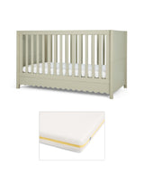 Mamas & Papas Cotbed Bundles Eryn Cotbed with Signature Airflow Pocket Spring Cotbed Mattress - Willow Green