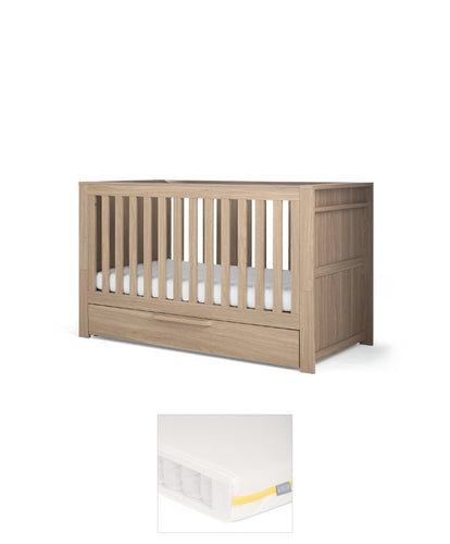 Mamas & Papas Cotbed Bundles Franklin Cotbed & Essential Airflow Pocket Spring Mattress Bundle - Oak