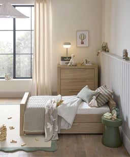 Mamas & Papas Cotbed Bundles Franklin Cotbed & Essential Airflow Pocket Spring Mattress Bundle - Oak