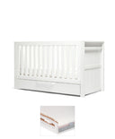 Mamas & Papas Cotbed Bundles Franklin Cotbed & Luxury Hybrid Twin Mattress Bundle - White Wash