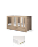 Mamas & Papas Cotbed Bundles Franklin Cotbed & Premium Pocket Spring Mattress Bundle - Oak