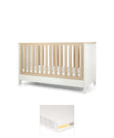 Mamas & Papas Cotbed Bundles Harwell Cotbed & Essential Airflow Pocket Spring Mattress Bundle - White