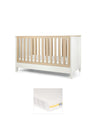 Mamas & Papas Cotbed Bundles Harwell Cotbed & Essential Airflow Pocket Spring Mattress Bundle - White
