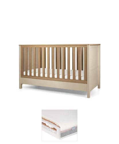 Mamas & Papas Cotbed Bundles Harwell Cotbed & Luxury Hybrid Twin Mattress Bundle - Cashmere