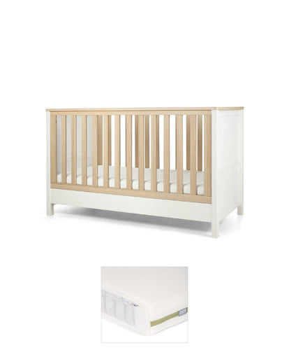 Mamas & Papas Cotbed Bundles Harwell Cotbed & Premium Pocket Spring Mattress Bundle - White
