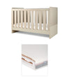 Mamas & Papas Cotbed Bundles Litton Cotbed with Luxury Hybrid Twin Cotbed Mattress - Washed Oak