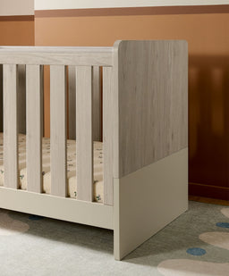 Mamas & Papas Cotbed Bundles Litton Cotbed with Premium Pocket Spring Cotbed Mattress - Washed Oak