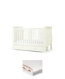 Mamas & Papas Cotbed Bundles Mia Cotbed & Luxury Hybrid Twin Mattress Bundle - White