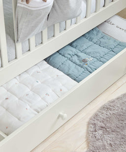 Mamas & Papas Cotbed Bundles Mia Cotbed & Premium Micro Motion Mattress Bundle - White