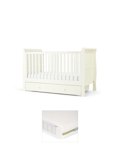 Mamas & Papas Cotbed Bundles Mia Cotbed & Premium Pocket Spring Mattress Bundle - White