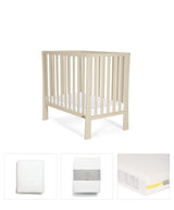 Mamas & Papas Cotbed Bundles Petite Cot Bundle with Essential Pocket Spring Mattress (4 Pieces) - Cashmere