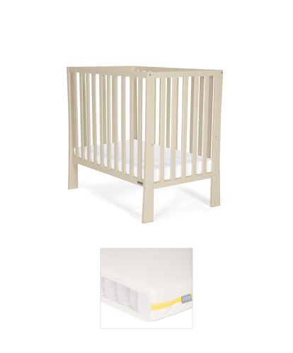 Mamas & Papas Cotbed Bundles Petite Cot Bundle with Essential Pocket Spring Mattress - Cashmere