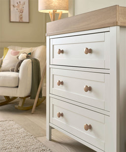 Mamas & Papas Cotbed Bundles Wedmore 3 Piece Cotbed Range with Premium Dual Core Mattress - White/Oak