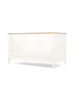 Mamas & Papas Cotbed Bundles Wedmore 3 Piece Cotbed Range with Premium Dual Core Mattress - White/Oak