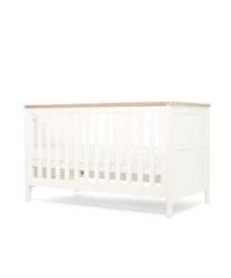 Mamas & Papas Cotbed Bundles Wedmore 3 Piece Cotbed Range with Premium Dual Core Mattress - White/Oak