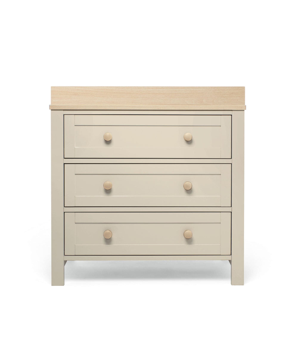 Mamas &amp; Papas Cotbed Bundles Wedmore 3 Piece Small Cotbed Range With Premium Dual Core Mattress  - Cashmere/Oak