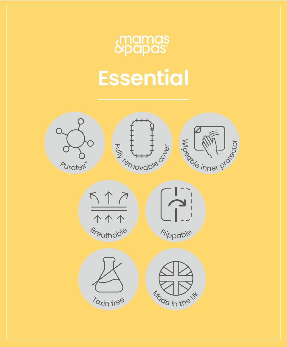 Mamas &amp; Papas Cotbed Mattresses Essential Airflow Fibre Cotbed Mattress