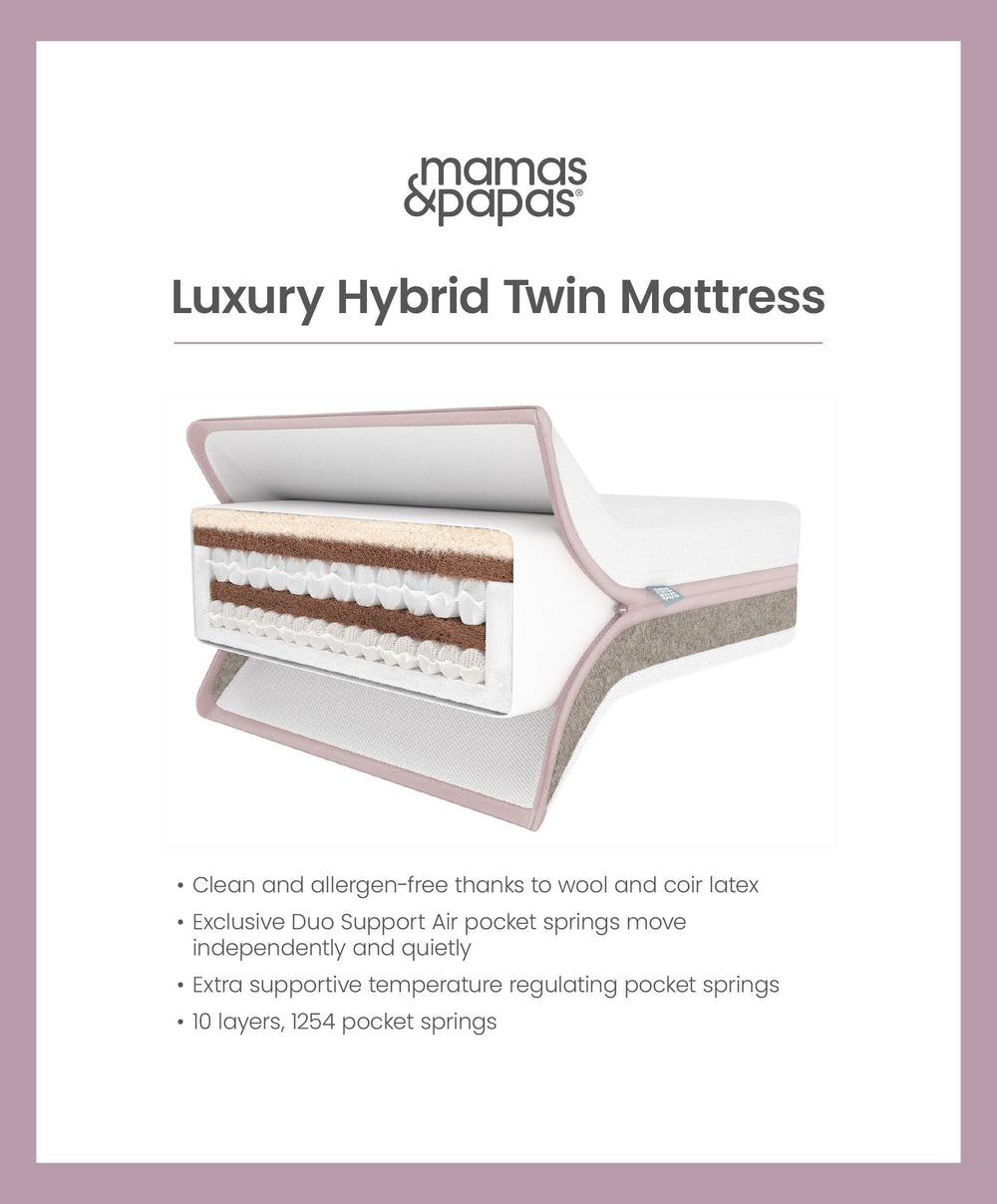 Mamas &amp; Papas Cotbed Mattresses Luxury Hybrid Twin Cotbed Mattress