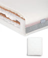 Mamas & Papas Cotbed Mattresses Luxury Hybrid Twin Cotbed Mattress & Anti-Allergy Quilted Mattress Protector Bundle