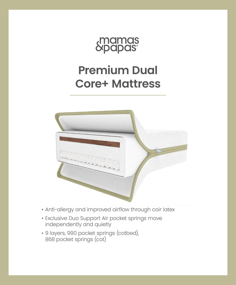 Mamas &amp; Papas Cotbed Mattresses Premium Dual Core Cotbed Mattress