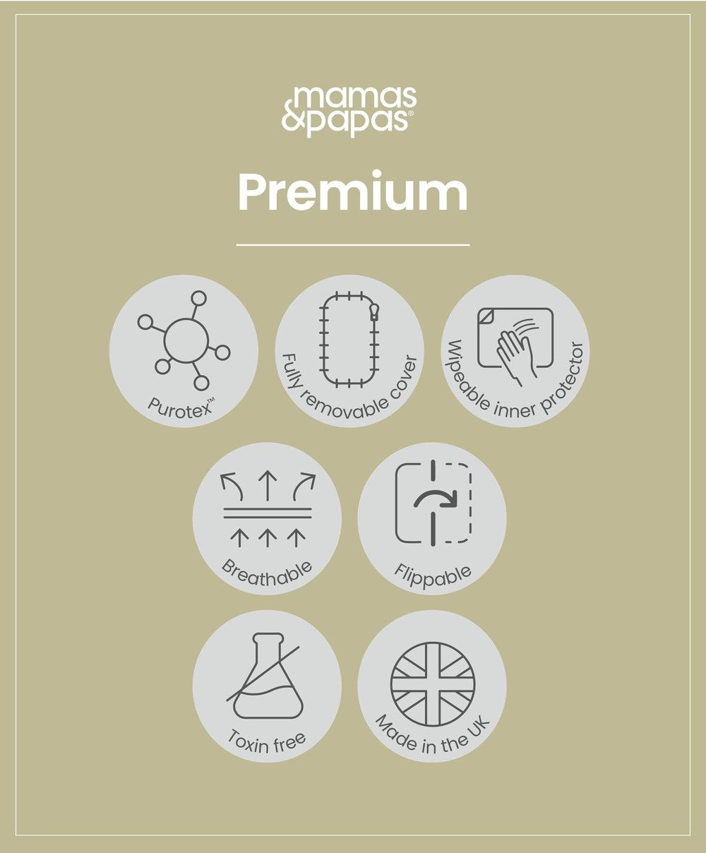 Mamas &amp; Papas Cotbed Mattresses Premium Micro Motion Cotbed Mattress