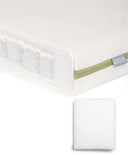 Mamas & Papas Cotbed Mattresses Premium Micro Motion Cotbed Mattress & Anti-Allergy Quilted Mattress Protector Bundle