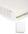 Mamas & Papas Cotbed Mattresses Premium Pocket Spring Cotbed Mattress & Anti-Allergy Quilted Mattress Protector Bundle
