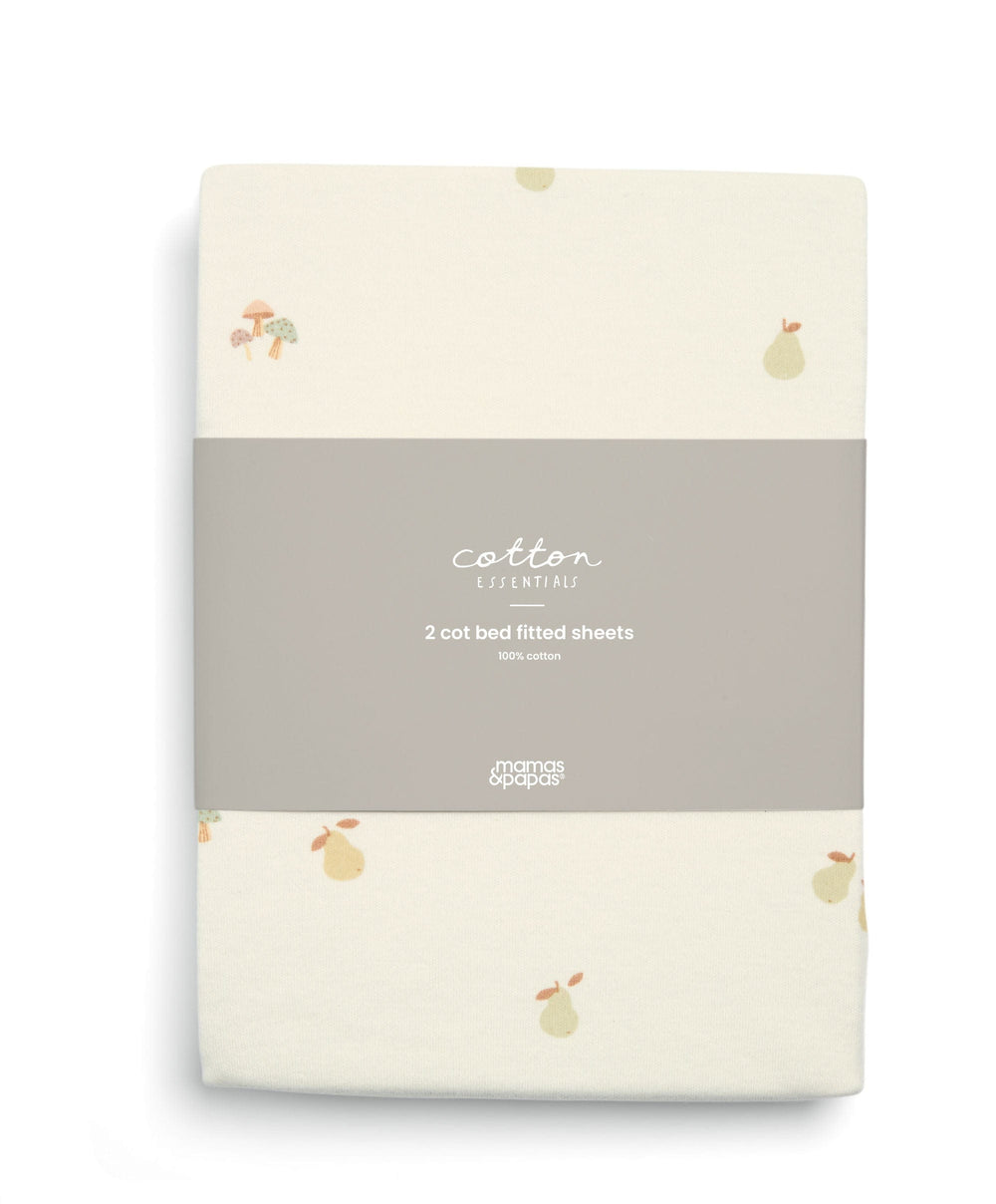 Mamas &amp; Papas Cotbed Sheets Cotbed Fitted Sheet (Pack of 2) - Woodland Print
