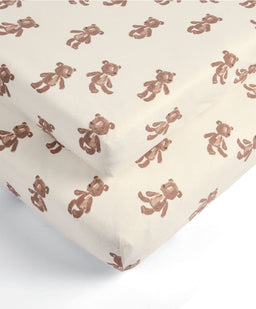 Mamas & Papas Cotbed Sheets Cotbed Fitted Sheets (2 Pack) - Bear