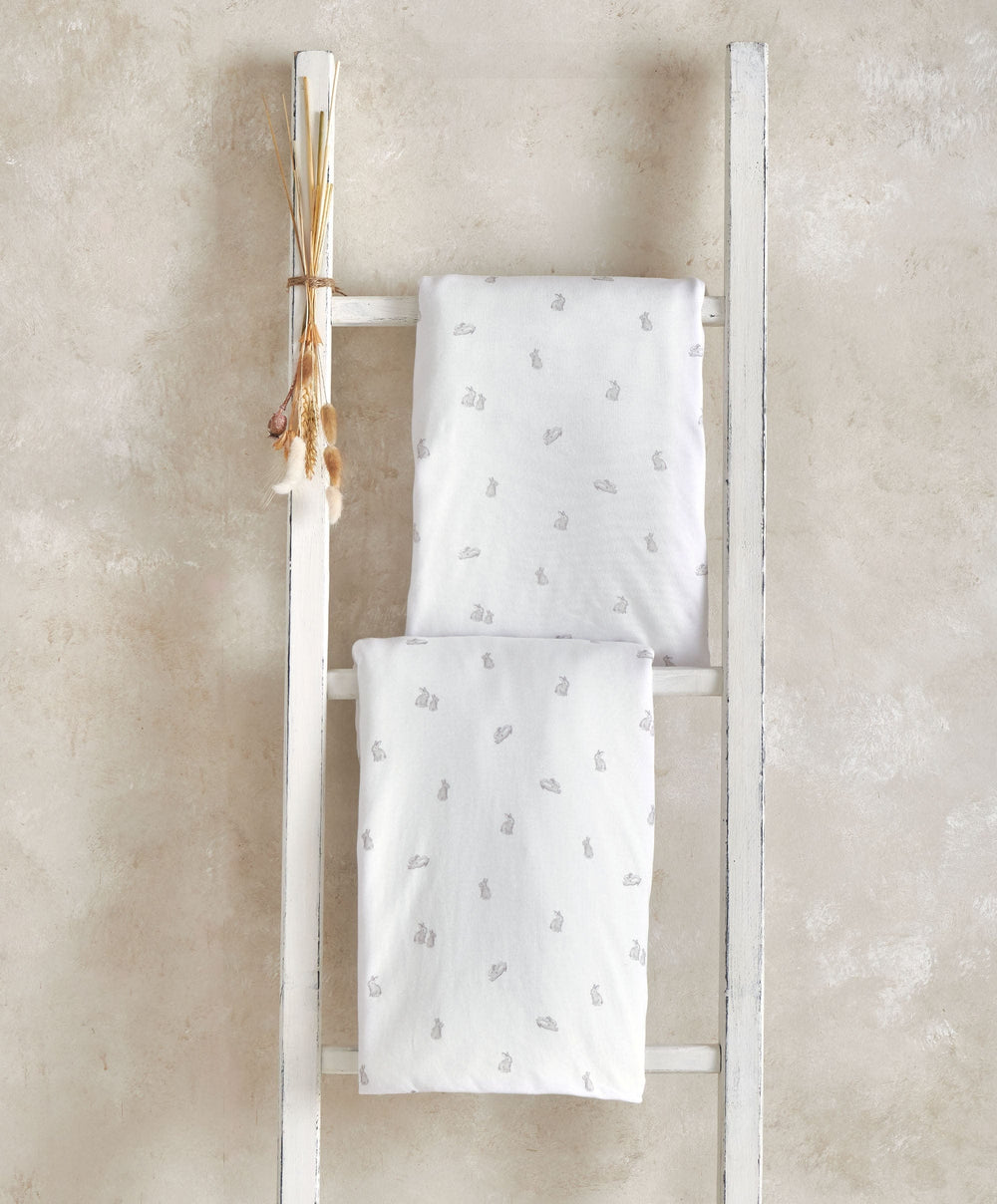 Mamas &amp; Papas Cotbed Sheets Cotbed Fitted Sheets (2 Pack) - Bunny
