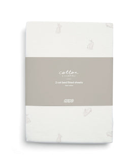 Mamas & Papas Cotbed Sheets Cotbed Fitted Sheets (2 Pack) - Bunny