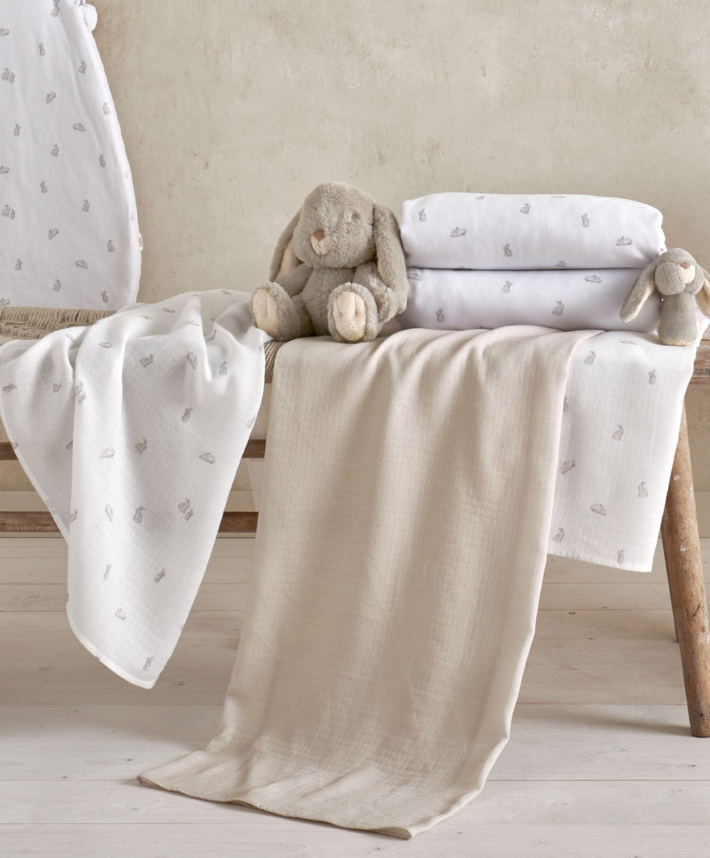 Mamas &amp; Papas Cotbed Sheets Cotbed Fitted Sheets (2 Pack) - Bunny