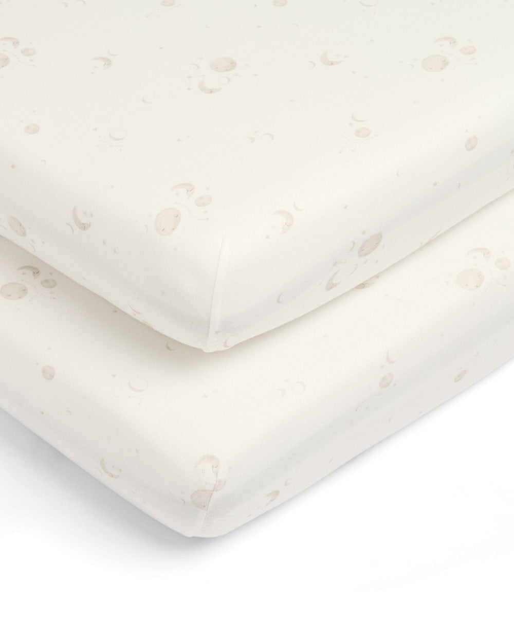 Mamas &amp; Papas Cotbed Sheets Cotbed Fitted Sheets (2 pack) - Cosmic Sky