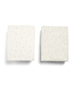 Mamas & Papas Cotbed Sheets Cotbed Fitted Sheets (2 pack) Seed/Leaf - Welcome to the World Seedling