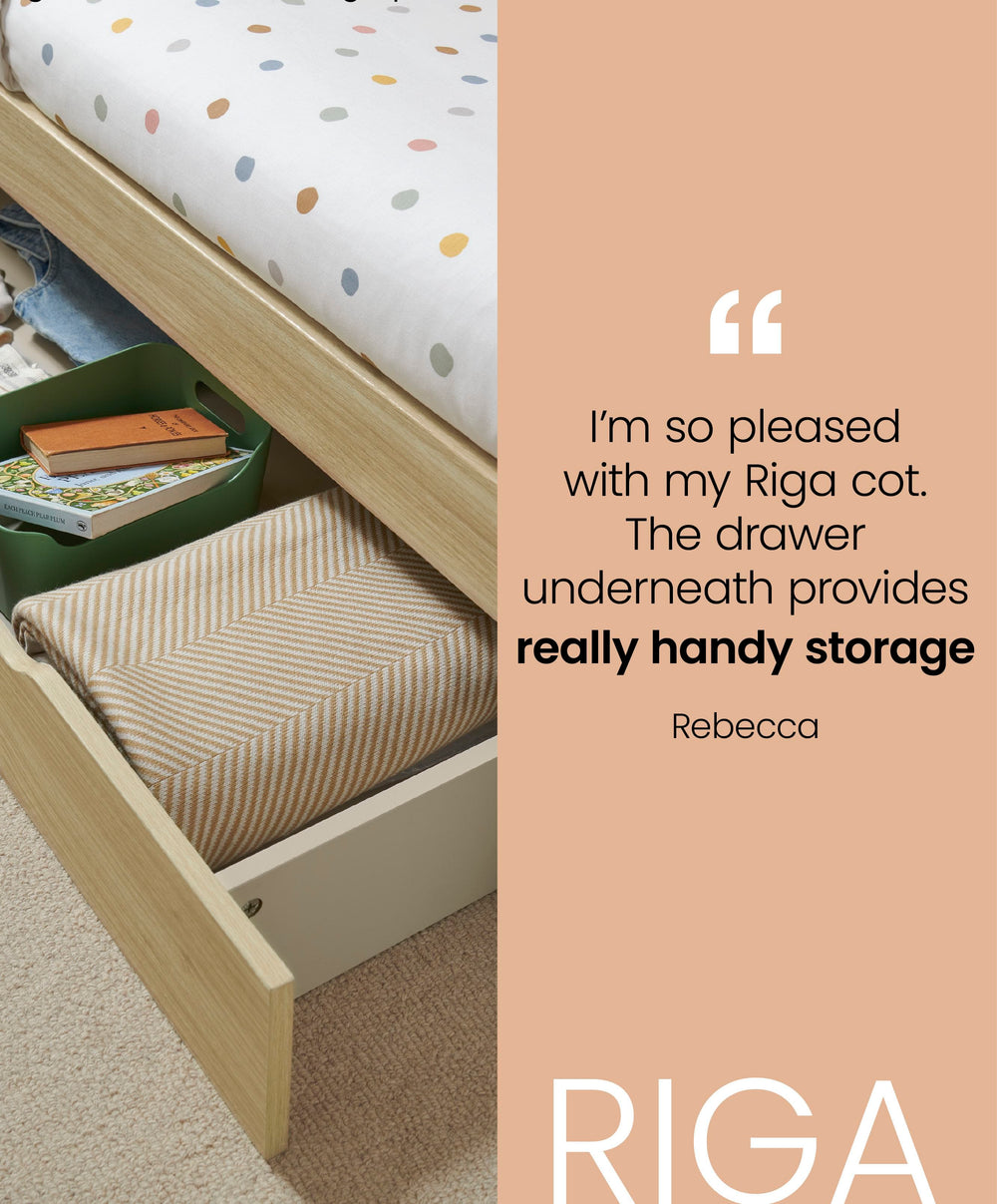 Mamas &amp; Papas Cotbeds Riga Cotbed - Cashmere