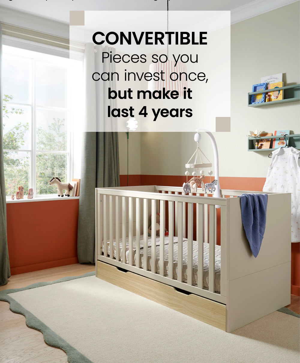 Mamas &amp; Papas Cotbeds Riga Cotbed - Cashmere